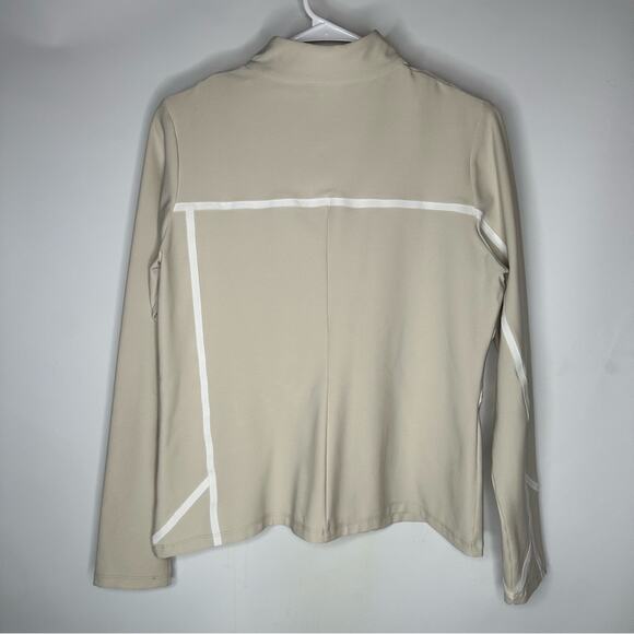 Eliza Audley Tennis Jacket Medium - Cream Full Zip, EUC Women's - Picture 3 of 7